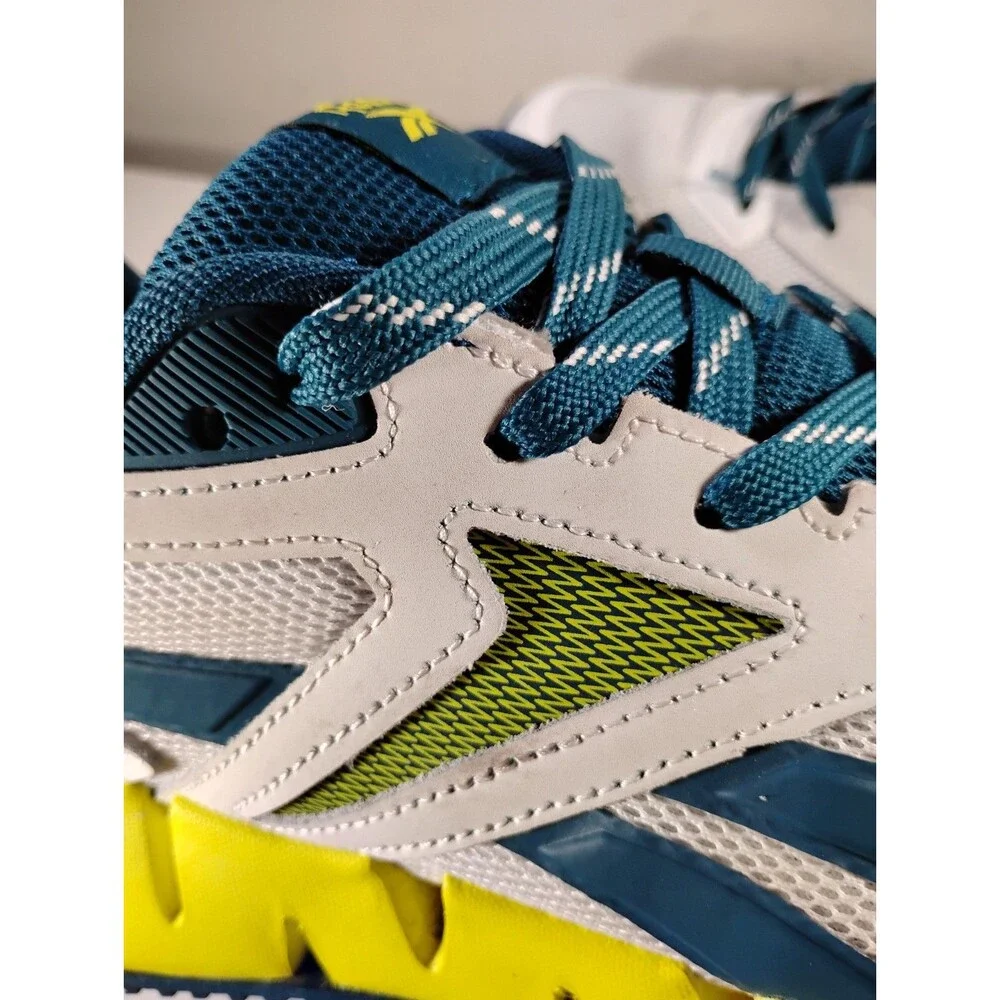 Reebok Floatzig 1 Sneaker Men's US 9.5 White Digital Lime Blue Running Shoes